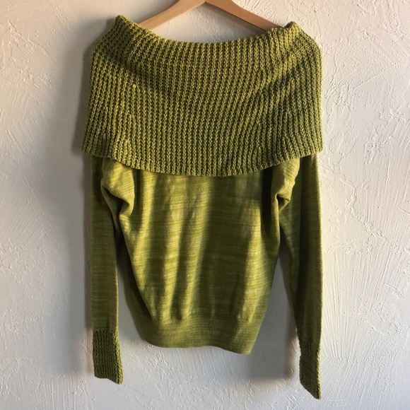 Amber Sun✨ Convertible Knit Pullover Sweater - Green - Picture 5 of 7